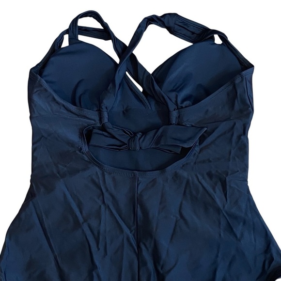 SILKWORLD Women's SMALL One Piece Bathing Suit Tummy Control tie Back Swimsuit - Picture 6 of 11